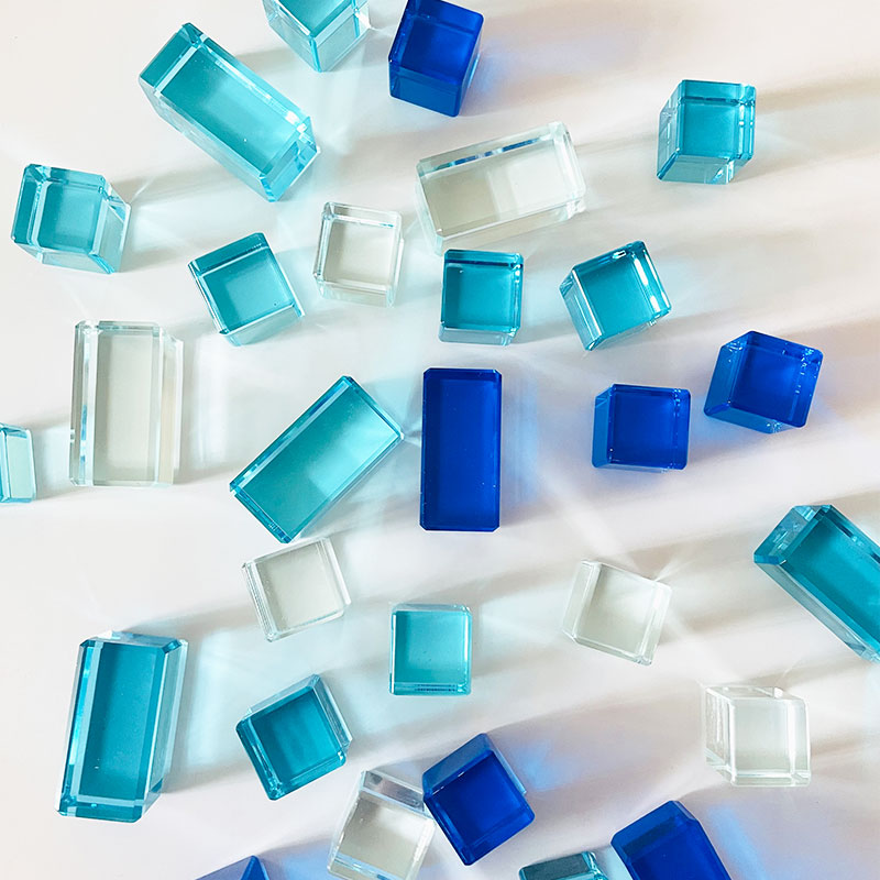 Acrylic Cubes: Montessori Learning Stacking Toys