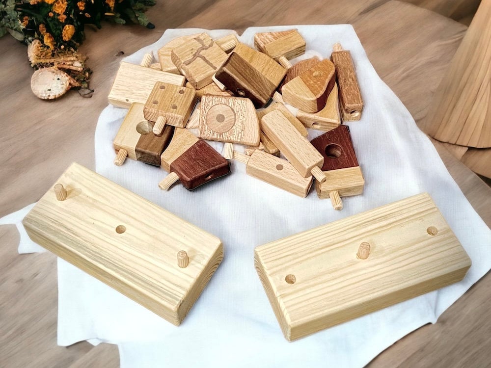 Handmade Educational Wooden Block Set
