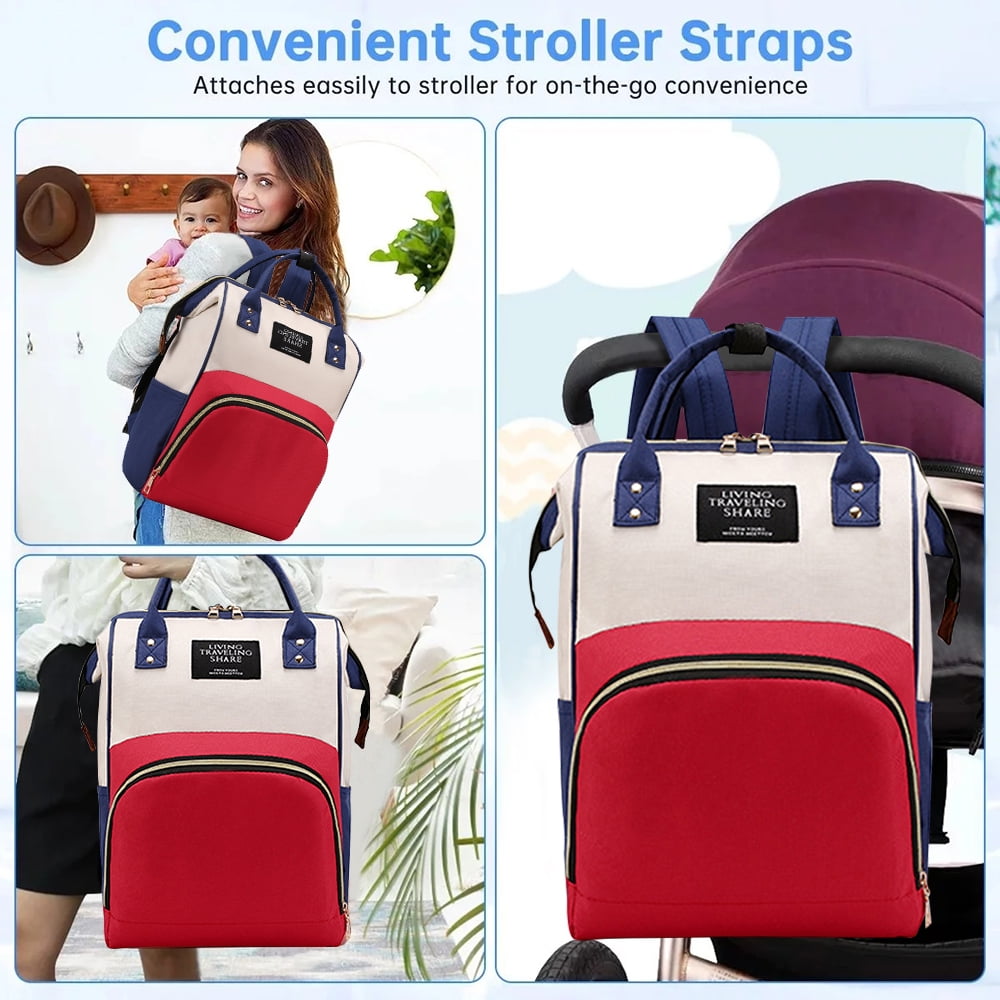 Stylish Waterproof Diaper Bag Backpack for Moms