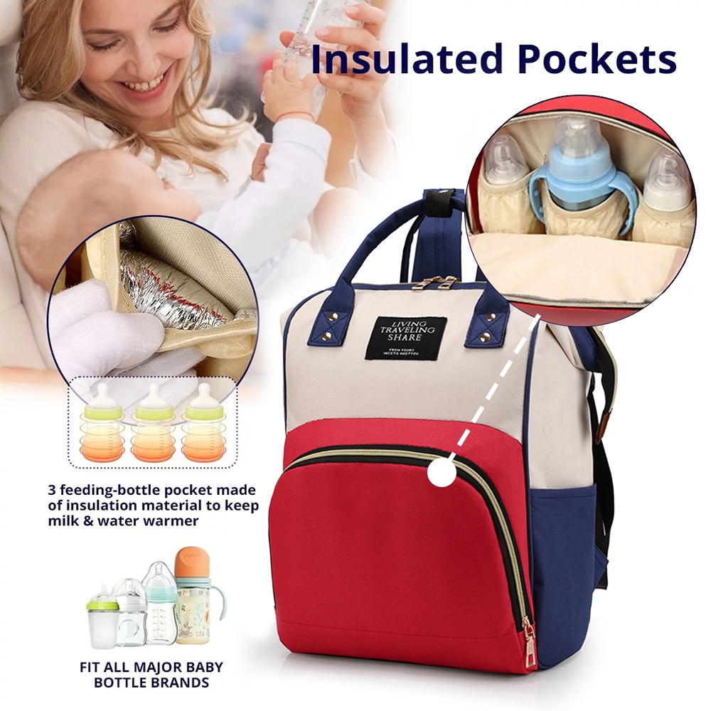 Stylish Waterproof Diaper Bag Backpack for Moms