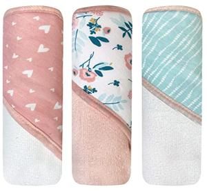 3-Pack Modern Baby Hooded Towel Set