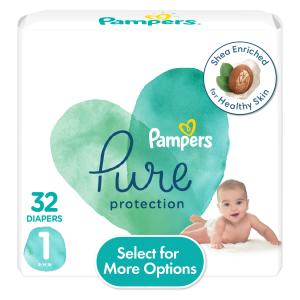 Pampers Pure Diapers, Size & Count Options