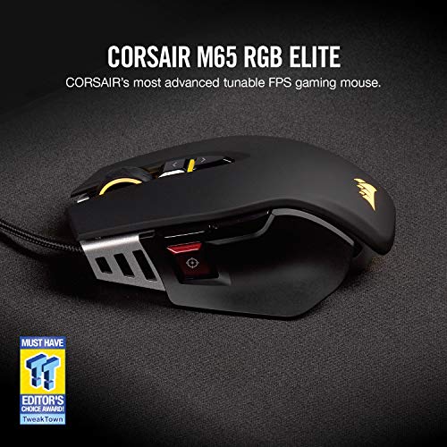 Corsair M65 RGB Elite Gaming Mouse, Black