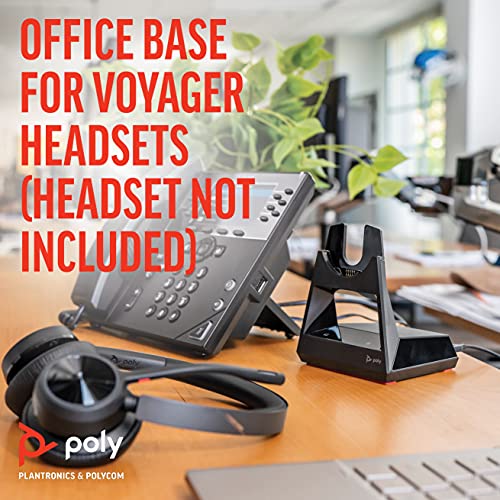 Poly - Voyager Office Base - Connects to PC/Mac, Deskphone & Cell