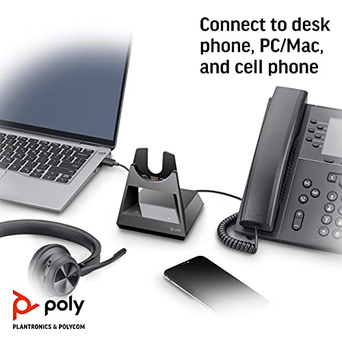 Poly - Voyager Office Base - Connects to PC/Mac, Deskphone & Cell