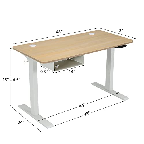 Tangkula Electric Standing Desk - 48" Height Adjustable