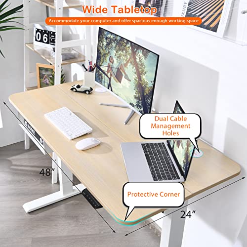 Tangkula Electric Standing Desk - 48" Height Adjustable