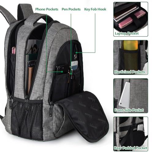 Slim Anti-Theft Laptop Backpack with USB Charging