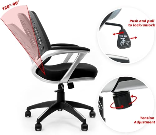 CLATINA Mesh Office Desk Chair with Lumbar Support