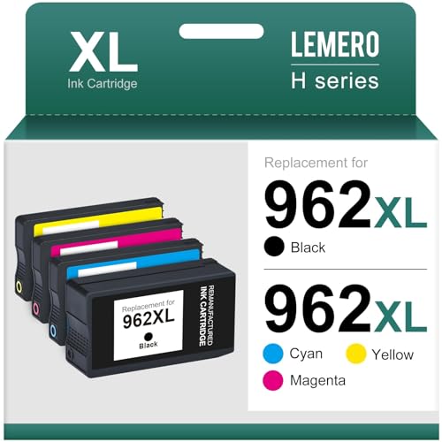 LEMERO HP 962XL Ink Cartridge Replacement (4-Pack)