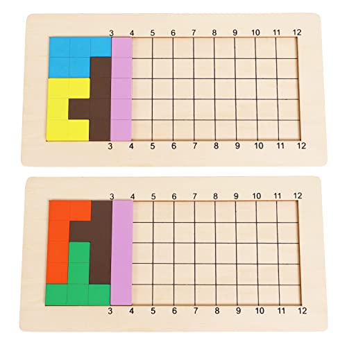 Wooden Pentominoes Math Brainteaser Puzzle - Family Board Games