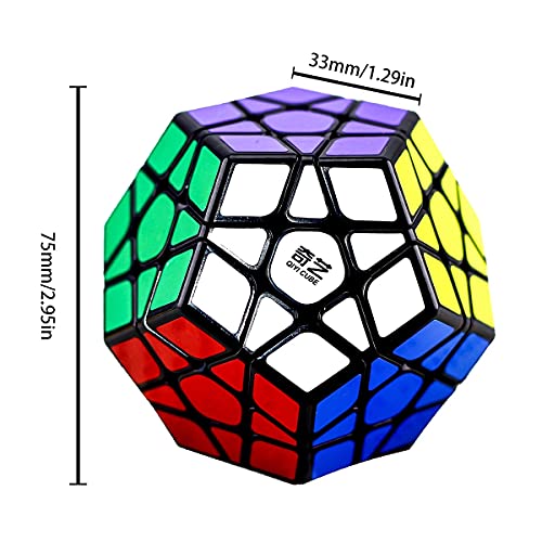 Black Megaminx Speed Cube - Pentagonal Dodecahedron
