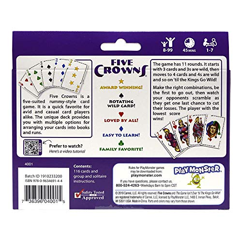 PlayMonster Five Crowns: Kings Go Wild! - Rummy-Style Card Game