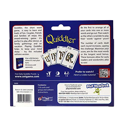 Quiddler - Card Game for Family Game Nights