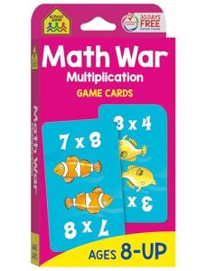 Math War Multiplication Game Cards - Ages 8+, 3rd-5th Grade