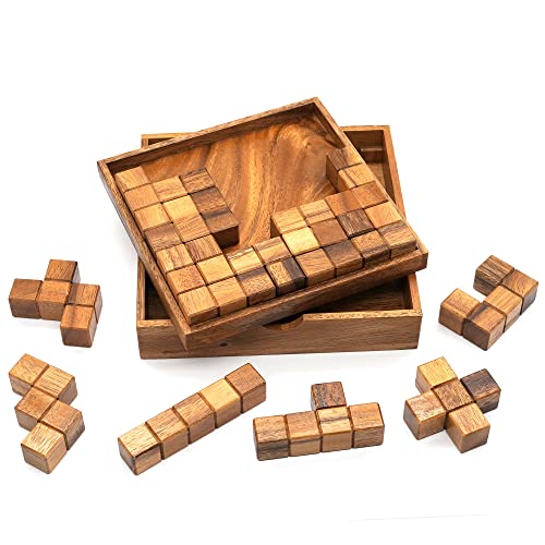 Wooden Pentominoes Puzzle Game for Smart Kids