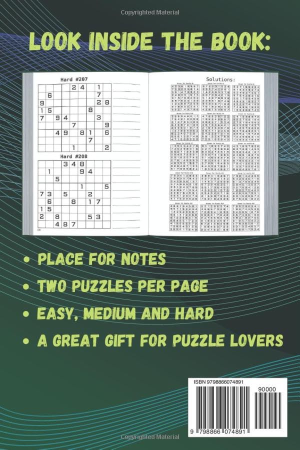 Large Print Sudoku Puzzles: Easy to Hard