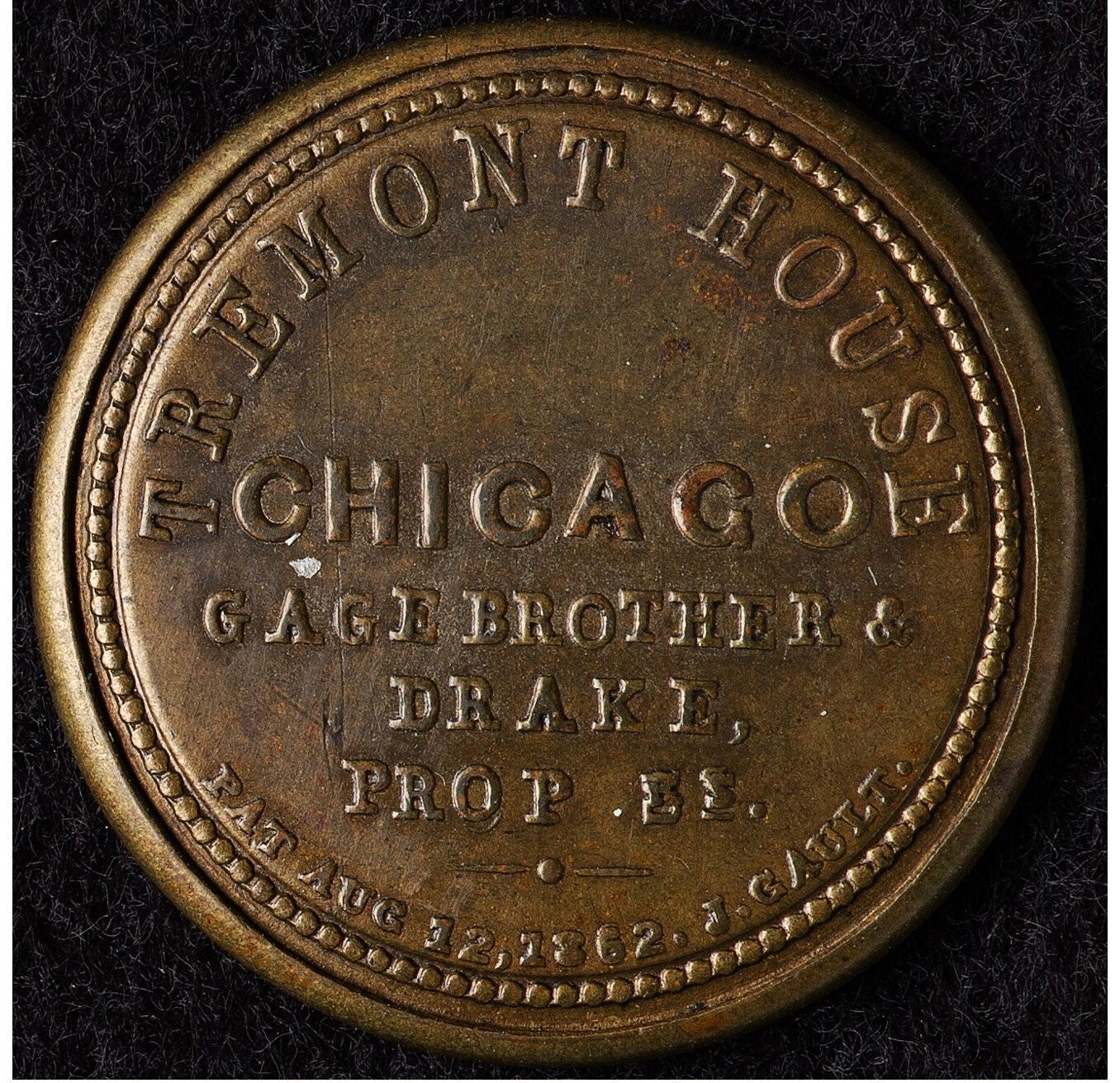 5¢ Gage Brothers & Drake Tremont House Encased Stamp