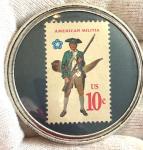 Rare 1976 Encased 10 Cents American Militia Stamp