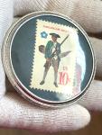 Rare 1976 Encased 10 Cents American Militia Stamp