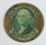 1863 Weir & Larminie 10 Cent Encased Stamp