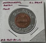 1960-D Encased Lincoln Cent - Boston, MA