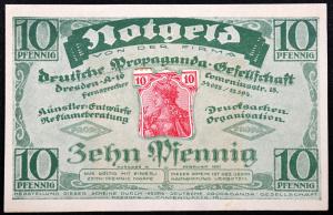 Dresden 1920 "German Propaganda" Encased Postage Stamp