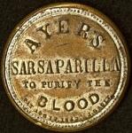 1862 3¢ Ayer's Sarsaparilla Encased Postage Stamp