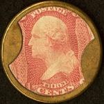 1862 3¢ Ayer's Sarsaparilla Encased Postage Stamp