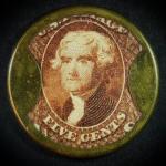 5¢ Burnett's Standard Cooking Extracts Encased Stamp