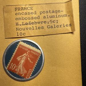 France 10 Cents Encased Postage Stamp