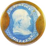 1¢ Drake's Plantation Bitters 1862 Encased Stamp