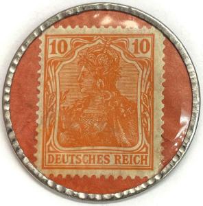 1920 Germany Hannover 10 Pfennig Encased Stamp