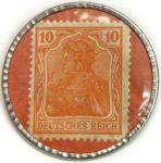 1920 Germany Hannover 10 Pfennig Encased Stamp
