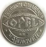 1920 Germany Hannover 10 Pfennig Encased Stamp