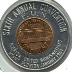 1960 D Encased Cent - F.U.N. Convention Edition