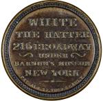 1862 1¢ White The Hatter Encased Postage Stamp