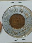 1939 J.C.P. & L Co. Encased Cent Coin