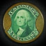 10¢ Burnett's Cocoaine Kalliston Encased Stamp 1862