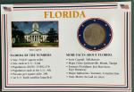 Florida Encased State Quarter with Mint US Stamp