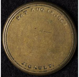 1862 5¢ J. Gault Encased Postage Stamp