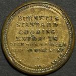 1862 Encased Postage Burnett's Cooking Extracts Stamp