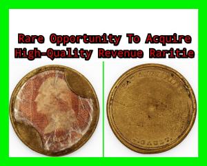 1862 J. Gault 3-Cent Encased Postage Stamp