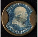 1862 1¢ Mendum's Family Wine Emporium Stamp