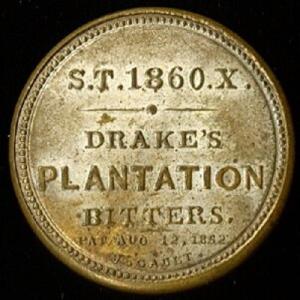 3¢ Drake's Plantation Bitters 1862 Encased Stamp