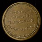 1¢ Burnett's Cocoaine Kalliston, Encased Stamp 1862