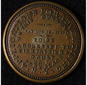 10¢ Kirkpatrick & Gault 1862 Encased Postage Stamp