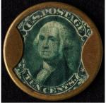 10¢ Kirkpatrick & Gault 1862 Encased Postage Stamp