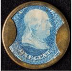 1862 Encased Postage Stamp - Ayer's Cathartic Pills