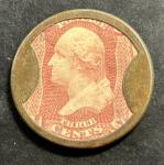 1862 3c Take Ayers Pills Encased Postage Stamp